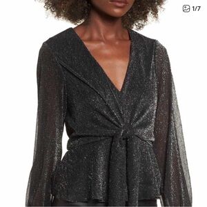 Lush Black Shimmer Top